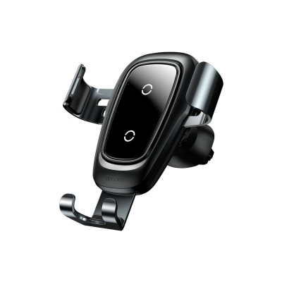 Suport Incarcator Auto Baseus Metalic Quick Charge Wireless Qi Pentru iPhone ,Samsung , Huawei ,Xiaomi ,negru